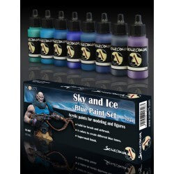 SKY and ICE Blue Paint Set