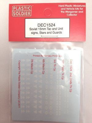 15mm - Soviet Tac and Unit signs, Stars and Guards