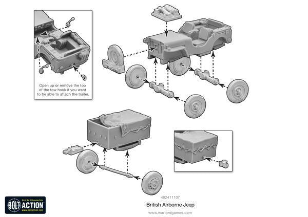 British Airborne Jeep & Trailer