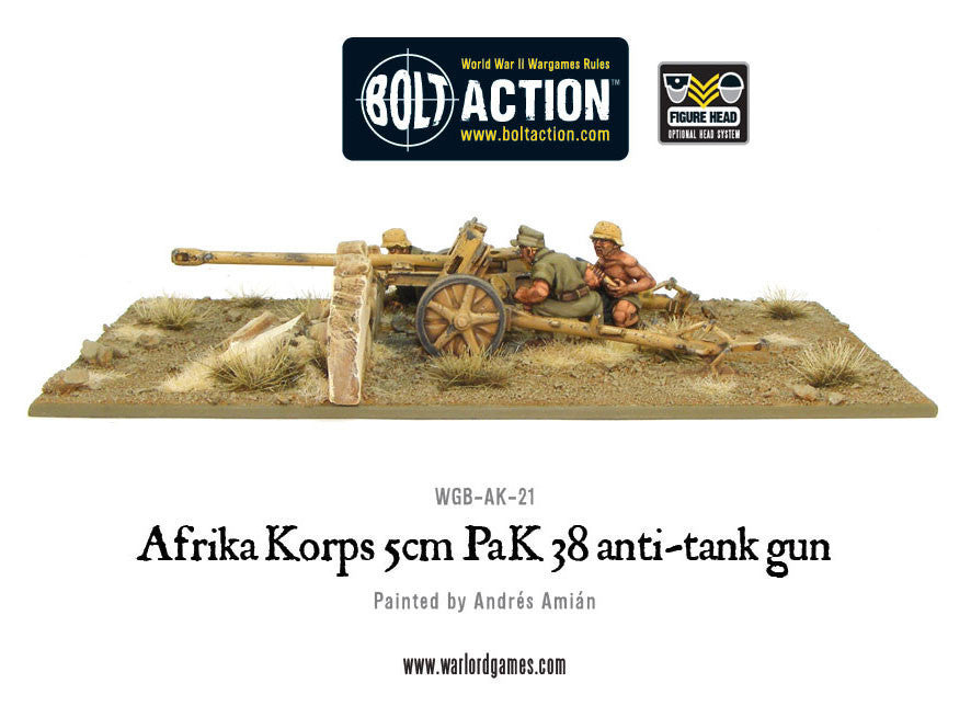 AK-21 German Afrika Korps 5cm PaK 38 Anti-tank Gun