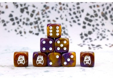Old Dominion Faction Dice on Purple and Gold Dice (Special Order)